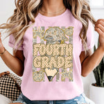 Fourth Grade Camo Striped Pencil DTF Transfer DTF Heat Press Transfer from Sweet Tee Transfers