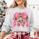 Striped Christmas Bow Charms DTF Transfer DTF Heat Press Transfer from Sweet Tee Transfers