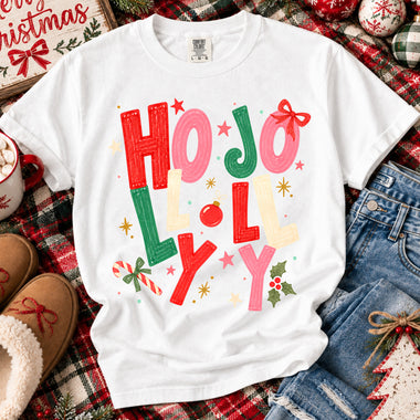 Holly Jolly Christmas DTF Transfer DTF Heat Press Transfer from Sweet Tee Transfers