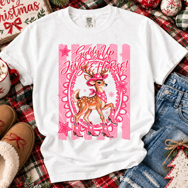 Giddy Up Jingle Horse DTF Transfer DTF Heat Press Transfer from Sweet Tee Transfers