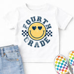 Checkered Smiley Fourth Grade DTF Transfer DTF Heat Press Transfer from Sweet Tee Transfers