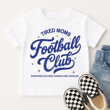 Tired Moms Football Club Blue DTF Transfer DTF Heat Press Transfer from Sweet Tee Transfers