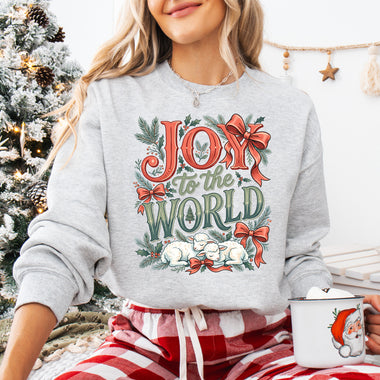 Joy to the World Christmas DTF Transfer DTF Heat Press Transfer from Sweet Tee Transfers