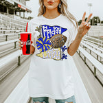 Friday Night Lights Royal and Gold DTF Transfer DTF Heat Press Transfer from Sweet Tee Transfers