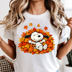 Snoopy Fall Leaves DTF Transfer DTF Heat Press Transfer from Sweet Tee Transfers