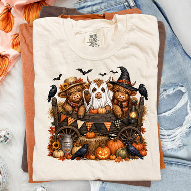 Funny Halloween Highland Cow DTF Transfer DTF Heat Press Transfer from Sweet Tee Transfers