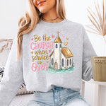 Be the Church When Service Is Over DTF Transfer DTF Heat Press Transfer from Sweet Tee Transfers