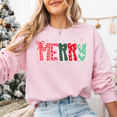 Colorful Merry DTF Transfer DTF Heat Press Transfer from Sweet Tee Transfers