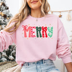 Colorful Merry DTF Transfer DTF Heat Press Transfer from Sweet Tee Transfers