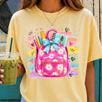 Back to School Brushstroke Backpack DTF Transfer DTF Heat Press Transfer from Sweet Tee Transfers