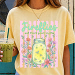 Fireflies and Front Porch Nights Striped DTF Transfer DTF Heat Press Transfer from Sweet Tee Transfers