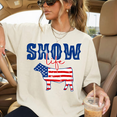 Show Life Cow DTF Transfer DTF Heat Press Transfer from Sweet Tee Transfers