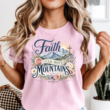 Faith Can Move Mountains DTF Transfer DTF Heat Press Transfer from Sweet Tee Transfers