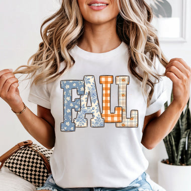 Fall Patchwork DTF Transfer DTF Heat Press Transfer from Sweet Tee Transfers