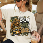 Highland Cow Bruh We Back School DTF Transfer DTF Heat Press Transfer from Sweet Tee Transfers