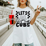 Let's Go Cubs School Mascot DTF Transfer DTF Heat Press Transfer from Sweet Tee Transfers