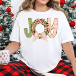 Joy Wreath with Pink Bow DTF Transfer DTF Heat Press Transfer from Sweet Tee Transfers