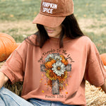 Give Thanks to the Lord Fall Cross Floral DTF Transfer DTF Heat Press Transfer from Sweet Tee Transfers