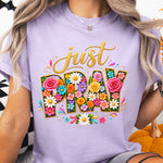 Just Pray Floral DTF Transfer DTF Heat Press Transfer from Sweet Tee Transfers