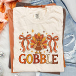 Gobble Fall Bows DTF Transfer DTF Heat Press Transfer from Sweet Tee Transfers