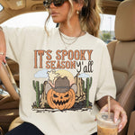 It's Spooky Season Y'all Pumpkin Face DTF Transfer DTF Heat Press Transfer from Sweet Tee Transfers