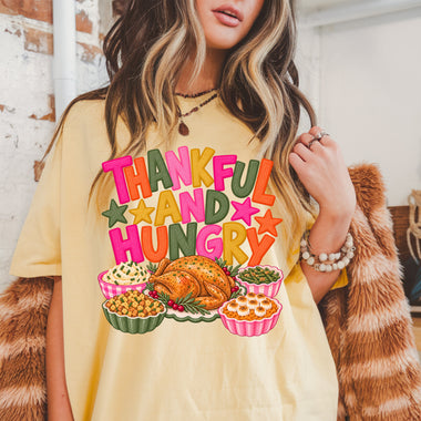 Thankful and Hungry DTF Transfer DTF Heat Press Transfer from Sweet Tee Transfers