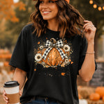 Pumpkin Season Floral Buffalo Plaid Bow DTF Transfer DTF Heat Press Transfer from Sweet Tee Transfers