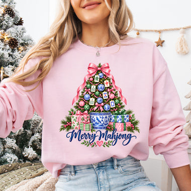 Merry Mahjong Christmas DTF Transfer DTF Heat Press Transfer from Sweet Tee Transfers