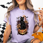 Black Cat on Pumpkin DTF Transfer DTF Heat Press Transfer from Sweet Tee Transfers