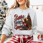 Santa's Favorite Cowgirl DTF Transfer DTF Heat Press Transfer from Sweet Tee Transfers
