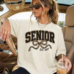Senior Cheetah Bow 2027 DTF Transfer DTF Heat Press Transfer from Sweet Tee Transfers