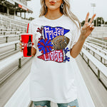 Friday Night Lights Royal and Red DTF Transfer DTF Heat Press Transfer from Sweet Tee Transfers