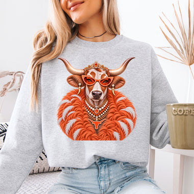 Glam TX Longhorn DTF Transfer DTF Heat Press Transfer from Sweet Tee Transfers