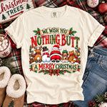 We Wish You Nothing Butt a Merry Christmas DTF Transfer DTF Heat Press Transfer from Sweet Tee Transfers