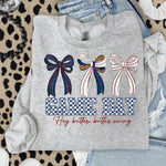 Game Day Hey Batter Batter Bows DTF Transfer DTF Heat Press Transfer from Sweet Tee Transfers