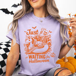 Just Waiting for Halloween Skeleton DTF Transfer DTF Heat Press Transfer from Sweet Tee Transfers