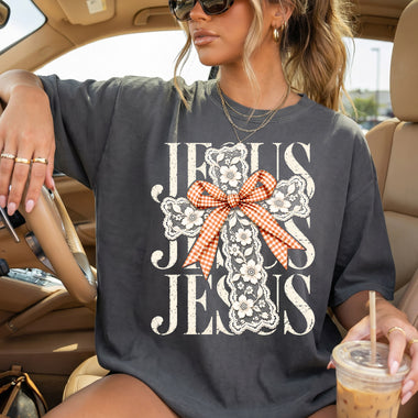 Jesus Lace Cross DTF Transfer DTF Heat Press Transfer from Sweet Tee Transfers
