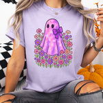 Ghost Neon Purple with Flowers DTF Transfer DTF Heat Press Transfer from Sweet Tee Transfers