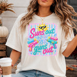 Sun's Out Guns Out Striped DTF Transfer DTF Heat Press Transfer from Sweet Tee Transfers