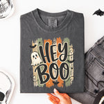 Hey Boo Striped with Ghost DTF Transfer DTF Heat Press Transfer from Sweet Tee Transfers