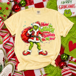 How the Grinch Stole Santa's Ho Ho Hos DTF Transfer DTF Heat Press Transfer from Sweet Tee Transfers
