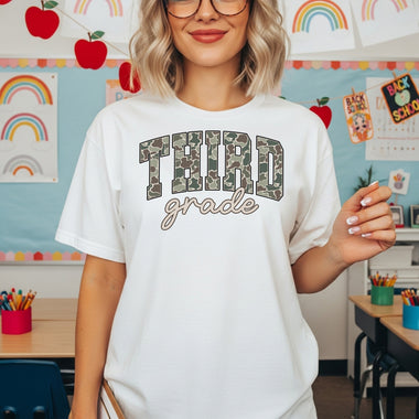 Camo Third Grade DTF Transfer DTF Heat Press Transfer from Sweet Tee Transfers