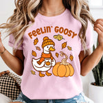 Feelin' Goosy Fall Goose Pumpkin DTF Transfer DTF Heat Press Transfer from Sweet Tee Transfers