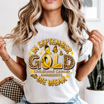 In September We Wear Gold Childhood Cancer Awareness DTF Transfer DTF Heat Press Transfer from Sweet Tee Transfers
