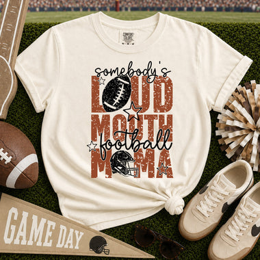 Somebody's Loud Mouth Football MAMA DTF Transfer DTF Heat Press Transfer from Sweet Tee Transfers