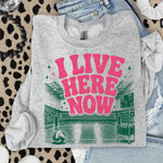 I Live Here Now Volleyball Pink DTF Transfer DTF Heat Press Transfer from Sweet Tee Transfers