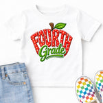 Apple Fourth Grade DTF Transfer DTF Heat Press Transfer from Sweet Tee Transfers