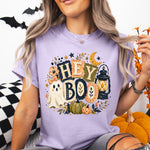 Hey Boo Ghost Halloween DTF Transfer DTF Heat Press Transfer from Sweet Tee Transfers