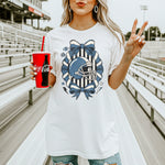 Blue Football Helmet DTF Transfer – Coquette DTF Heat Press Transfer from Sweet Tee Transfers