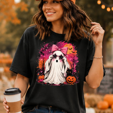 Ghost with Star Sunglasses DTF Transfer DTF Heat Press Transfer from Sweet Tee Transfers